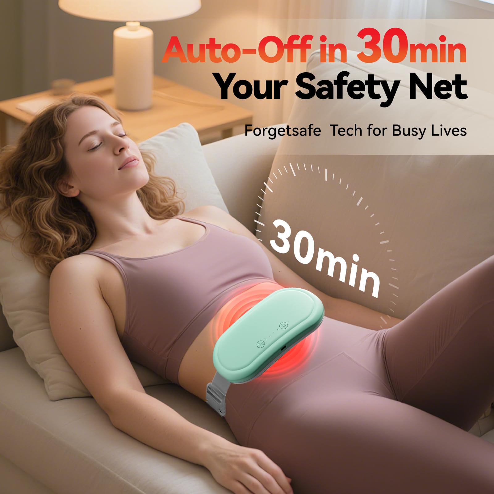 Ceinture élastique réglable assurant un maintien personnalisé.
