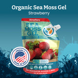 Yemaya Gel Algue de Mer Fraise, flacon en action pour une utilisation pratique.