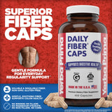 Yerba Prima Daily Fiber Caps: etiquette lisible, présentation des fibres variées