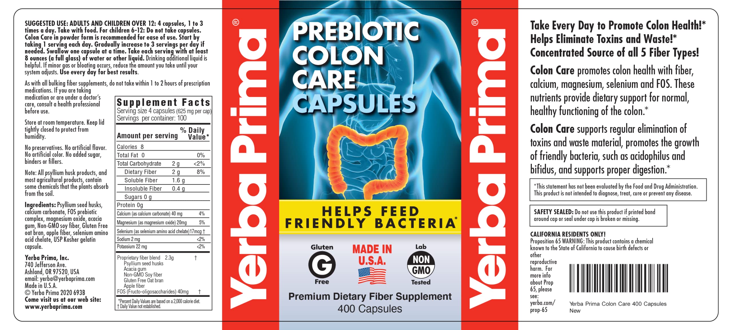 Yerba Prima Colon Care peut favoriser une digestion potentiellement plus régulière.