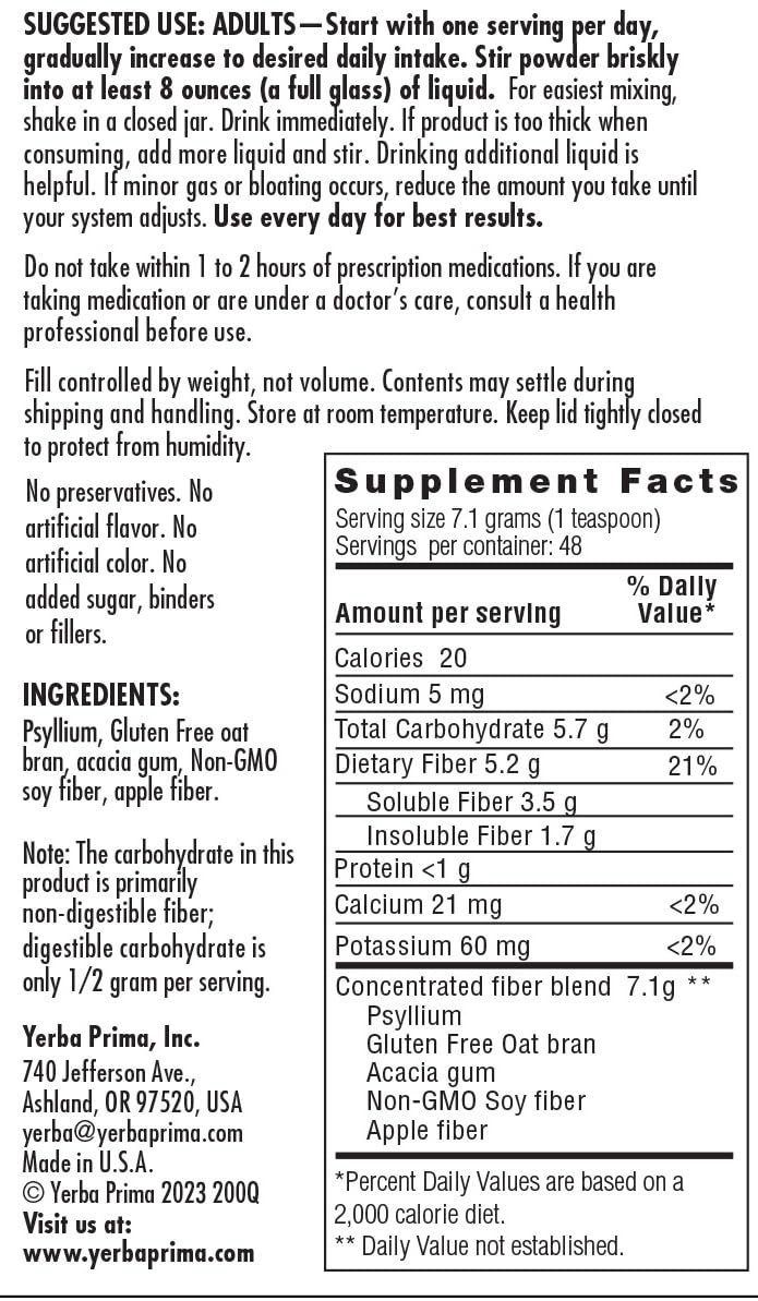 Yerba Prima Poudre Fibres Quotidiennes – préparation simple dans un smoothie quotidien.