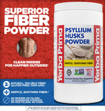 Poudre psyllium fine Yerba Prima, facile à mélanger dans les boissons quotidiennes.