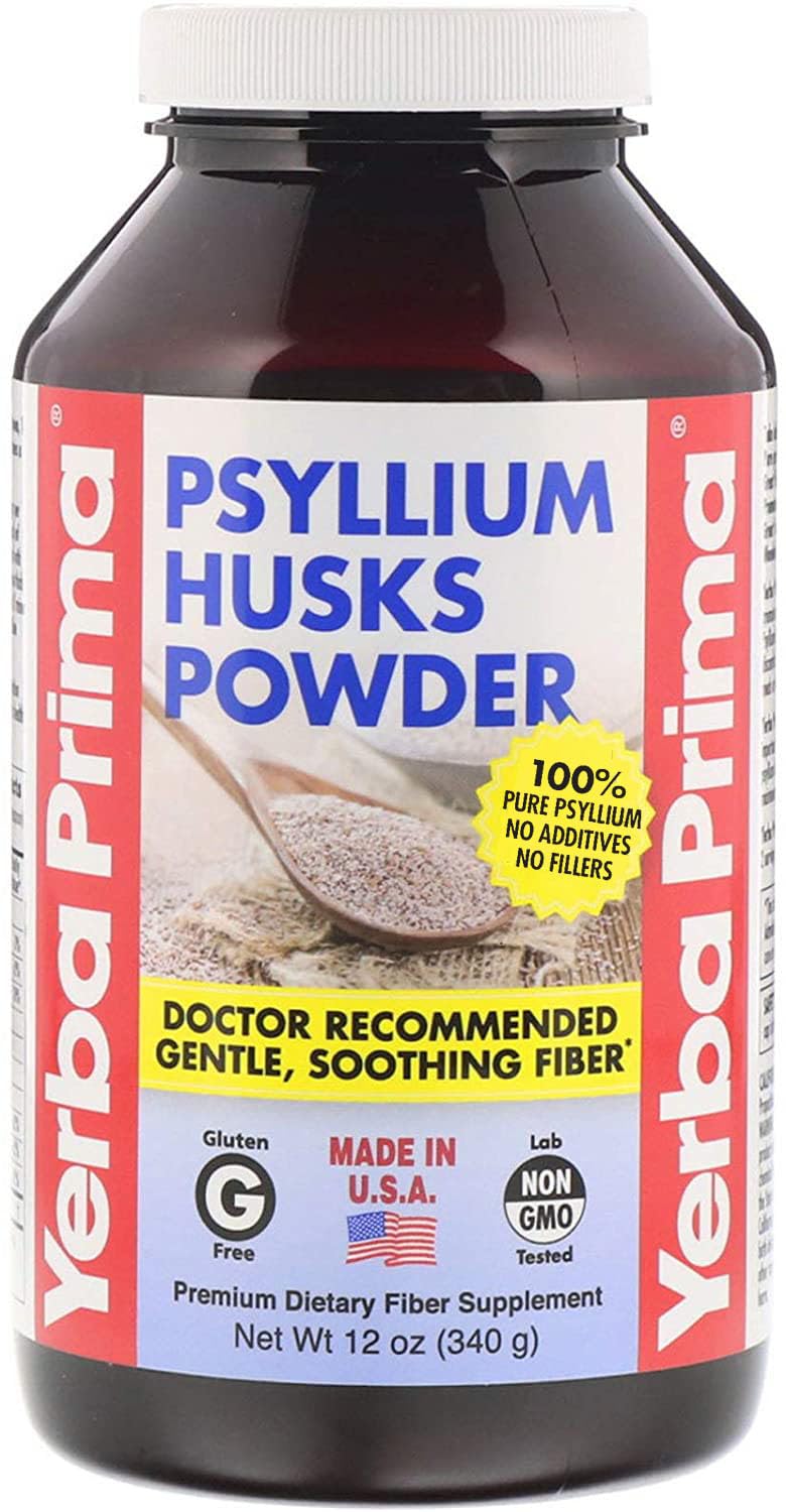 Yerba Prima Psyllium, bouteille: favorise une régularité intestinale naturelle.