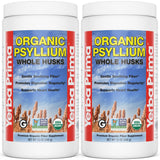 Yerba Prima psyllium coques entieres emballage: source naturelle de fibre pour la régularité.