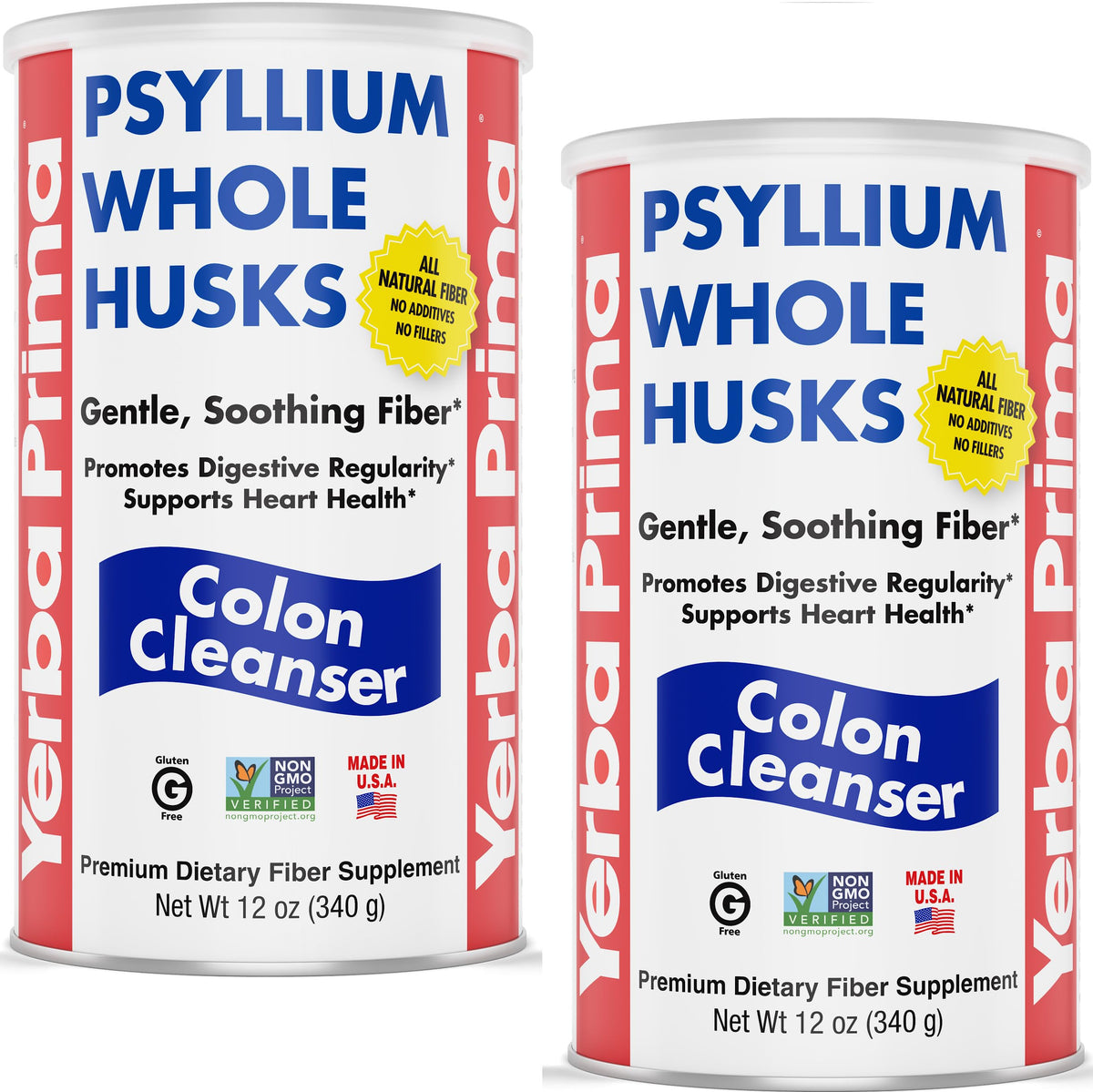 Emballage Yerba Prima Psyllium – présentation claire pour démarrage en douceur