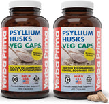 Yerba Prima Psyllium Husk Capsules - emballage visible, soutient la fibre quotidienne.