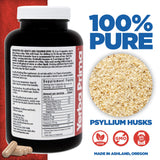 Yerba Prima Psyllium Husks, bouteille de capsules, facile à prendre avec les repas.