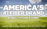 Fiche produit mettant en avant fibre naturelle et absence de gluten.