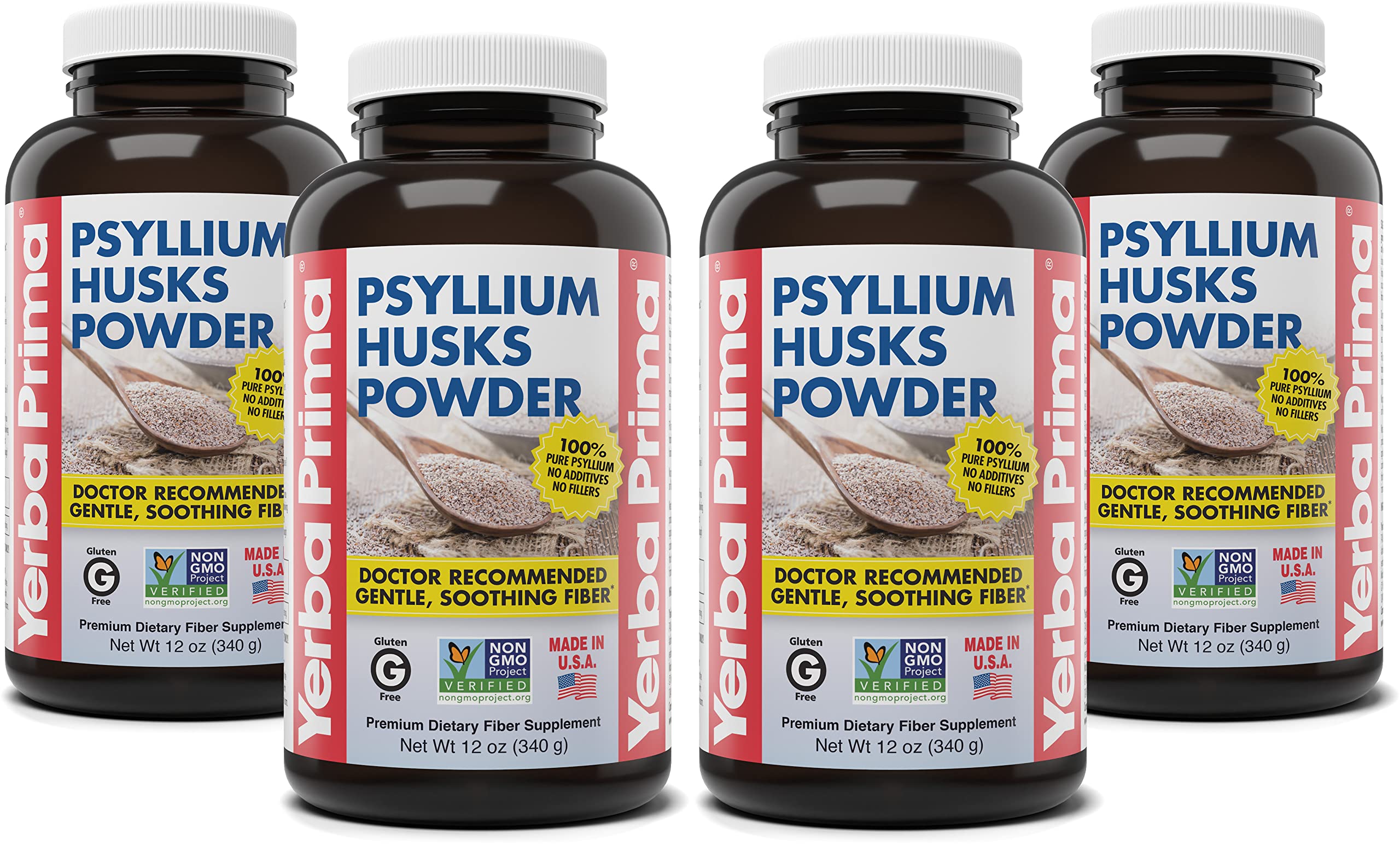 Yerba Prima Psyllium Poudre – bouteille prête à l'emploi pour soutenir la régularité