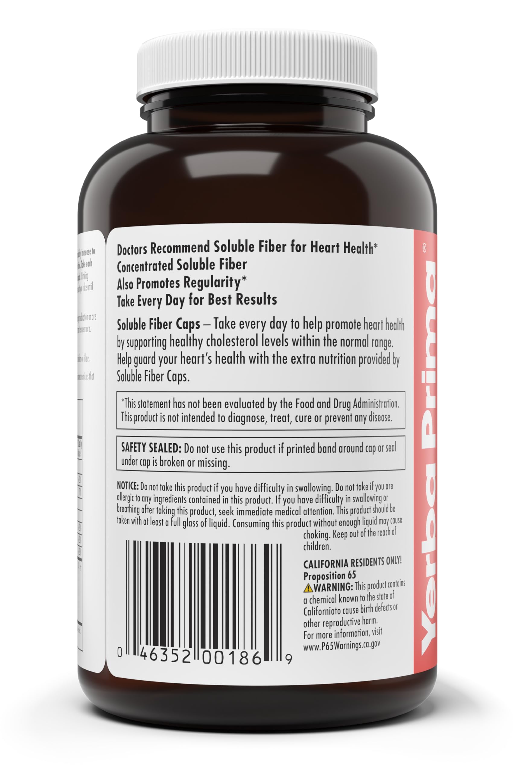 Yerba Prima Son-d-avoine flacon, fibre d’avoine pour confort intestinal.