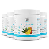 Yes You Can! Aloe Vera Poudre: verre d'eau glacé à la mangue, hydratation rafraîchissante.