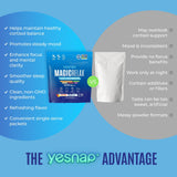 Yesnap MAGICRELAX ingrédients-cles magnésium GABA et L-théanine pour un soutien potentiel