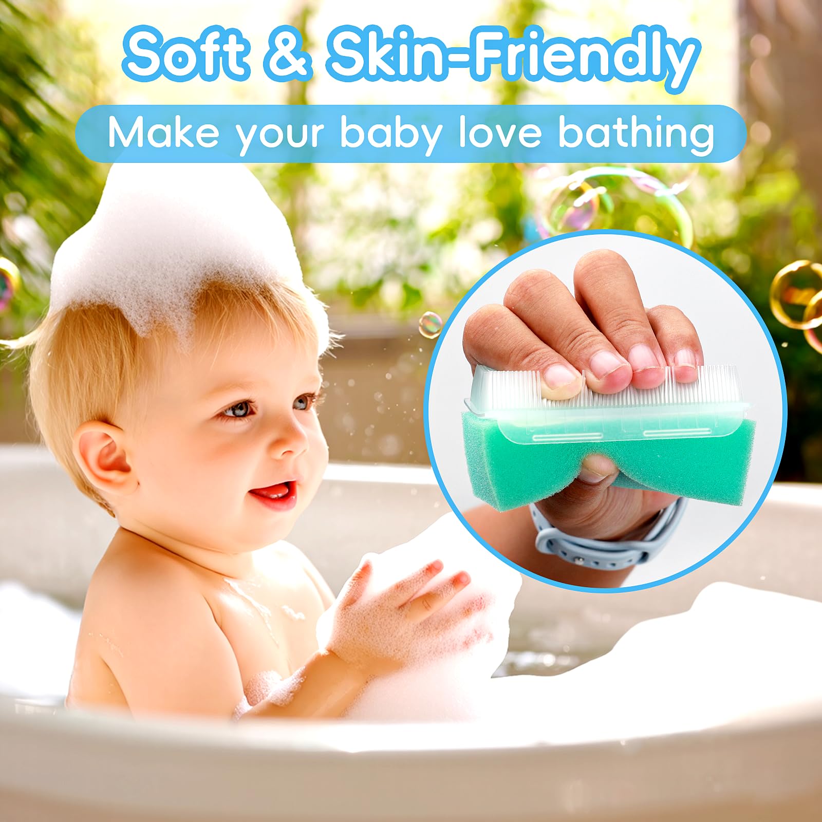 YESYBC éponge bain douce, expérience de bain agréable pour bébé.