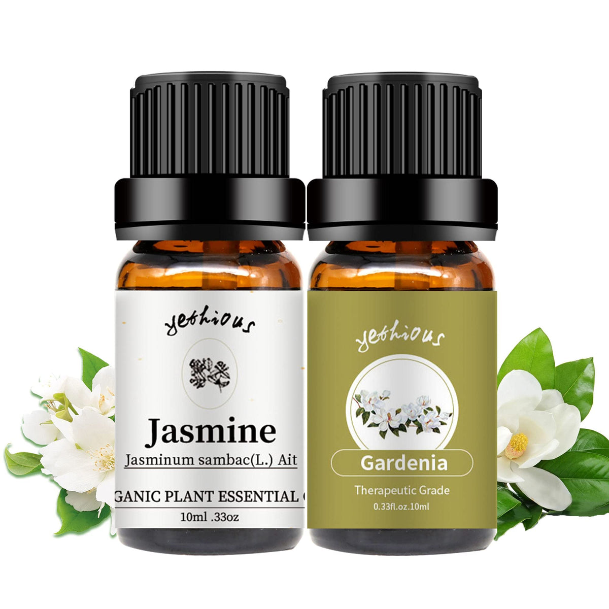 yethious huile jasmin – bouteille ambre, diffusion douce et apaisante