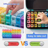 Yewltvep 32 compartiments, organisation quotidienne claire.