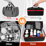Compartiments internes amovibles de Yewltvep, personnaliser l espace pour pilules et petites bouteilles.