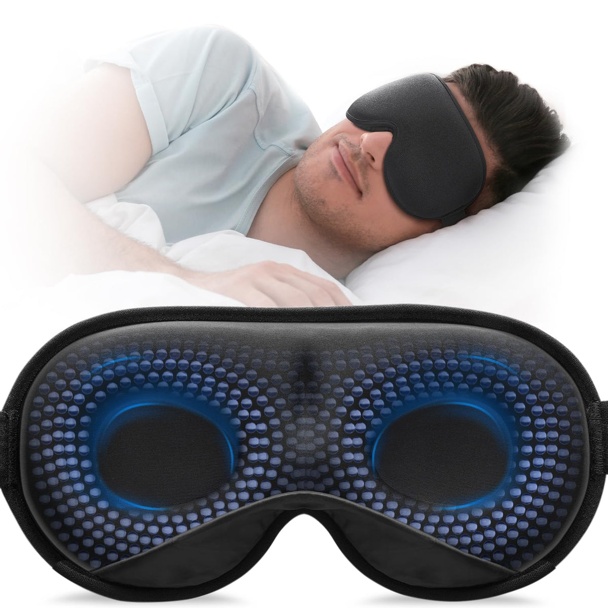 Masque pesant YFONG vue avant pour obscurité et confort