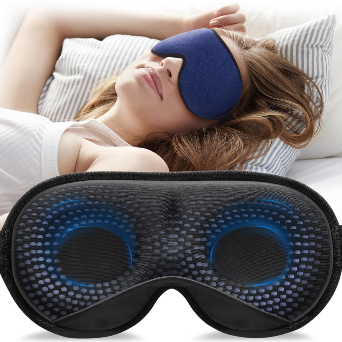 Masque de sommeil YFONG bloquant les lumières, confort facial et détente
