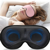 Masque YFONG poids rose bloque la lumière pour un sommeil profond.
