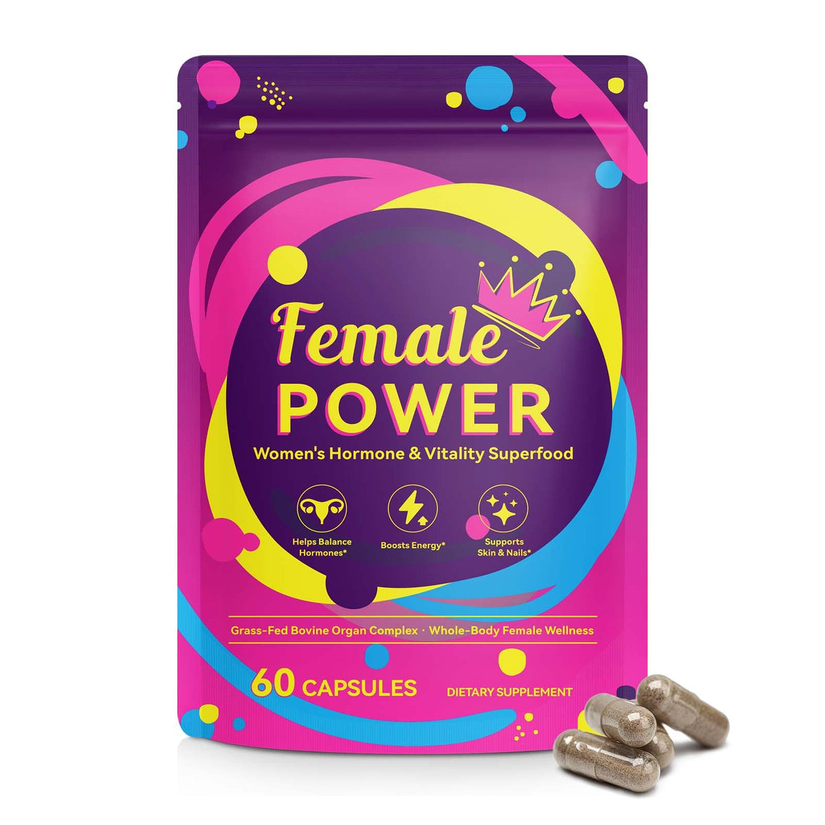 YHFGTTIO Multivitamines Femmes – bouteille: soutien global et énergie au quotidien.