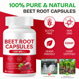 YHFGTTIO Poudre de betterave, texture naturelle pour circulation et vitalité.