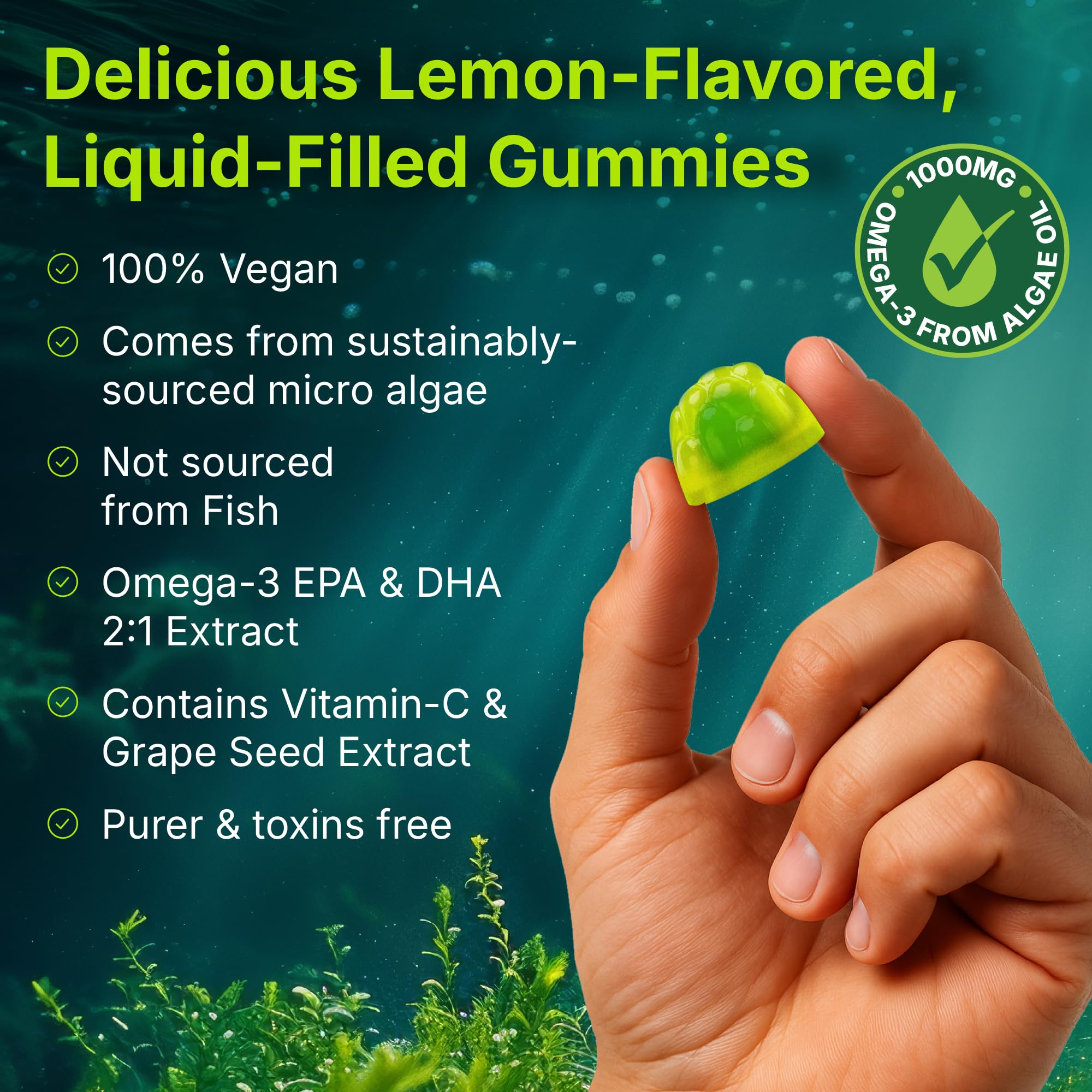 Yi Nutrition Gommes Omega3 extrait raisin image: antioxydants 20:1 pour le bien-être.