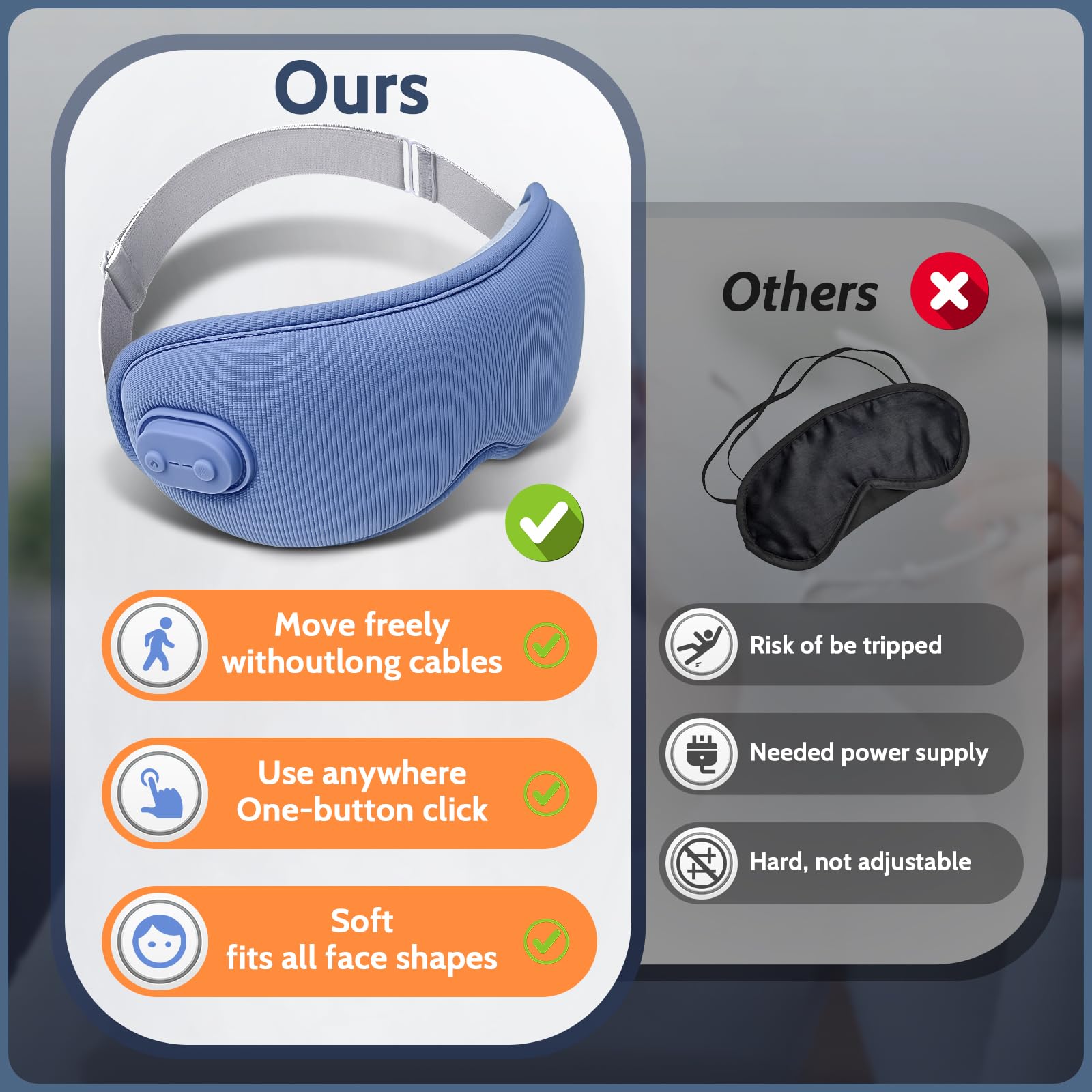 Yincook masque yeux chauffant avec arrêt automatique de 30 minutes