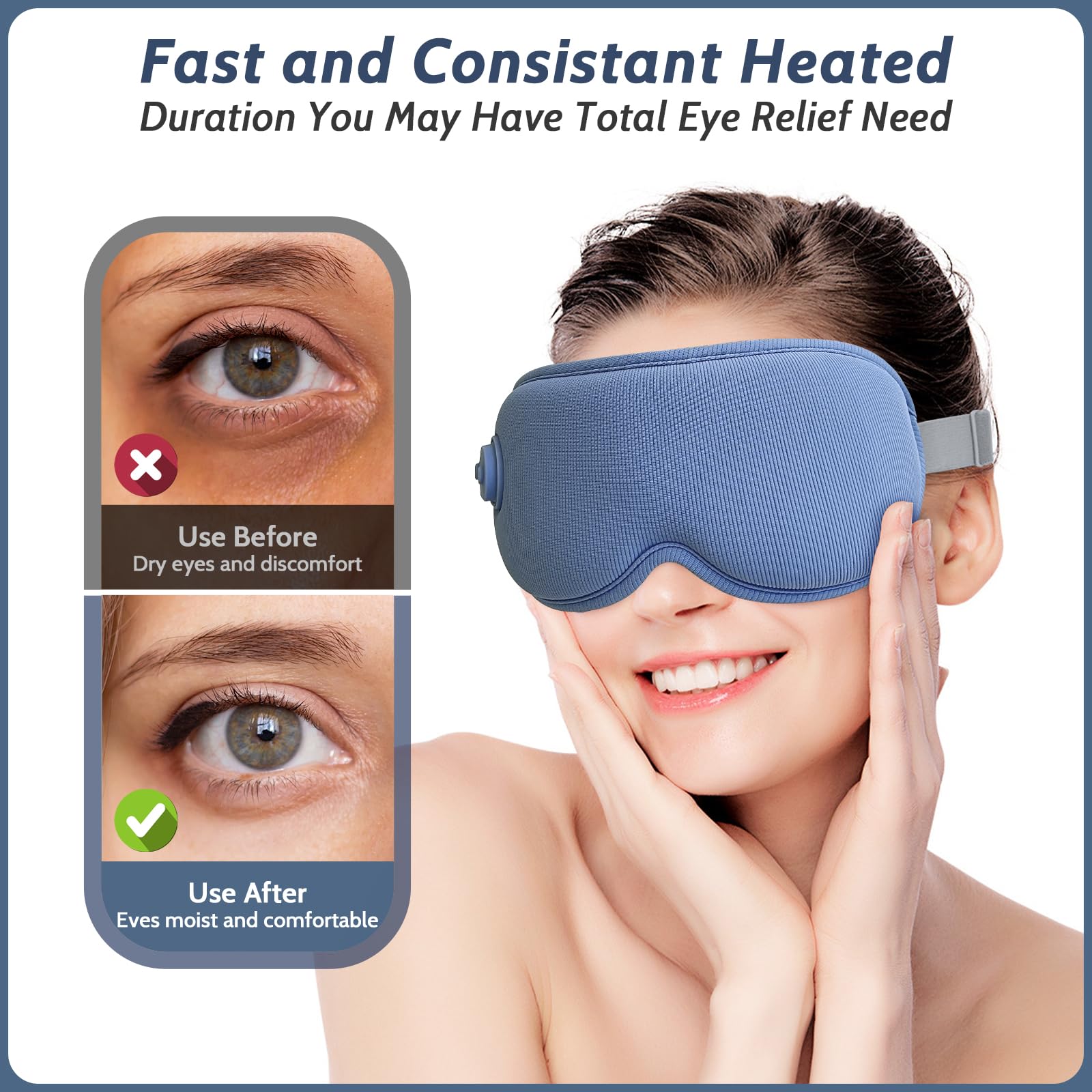 Batterie 800 mAh du masque Yincook offre des heures de détente