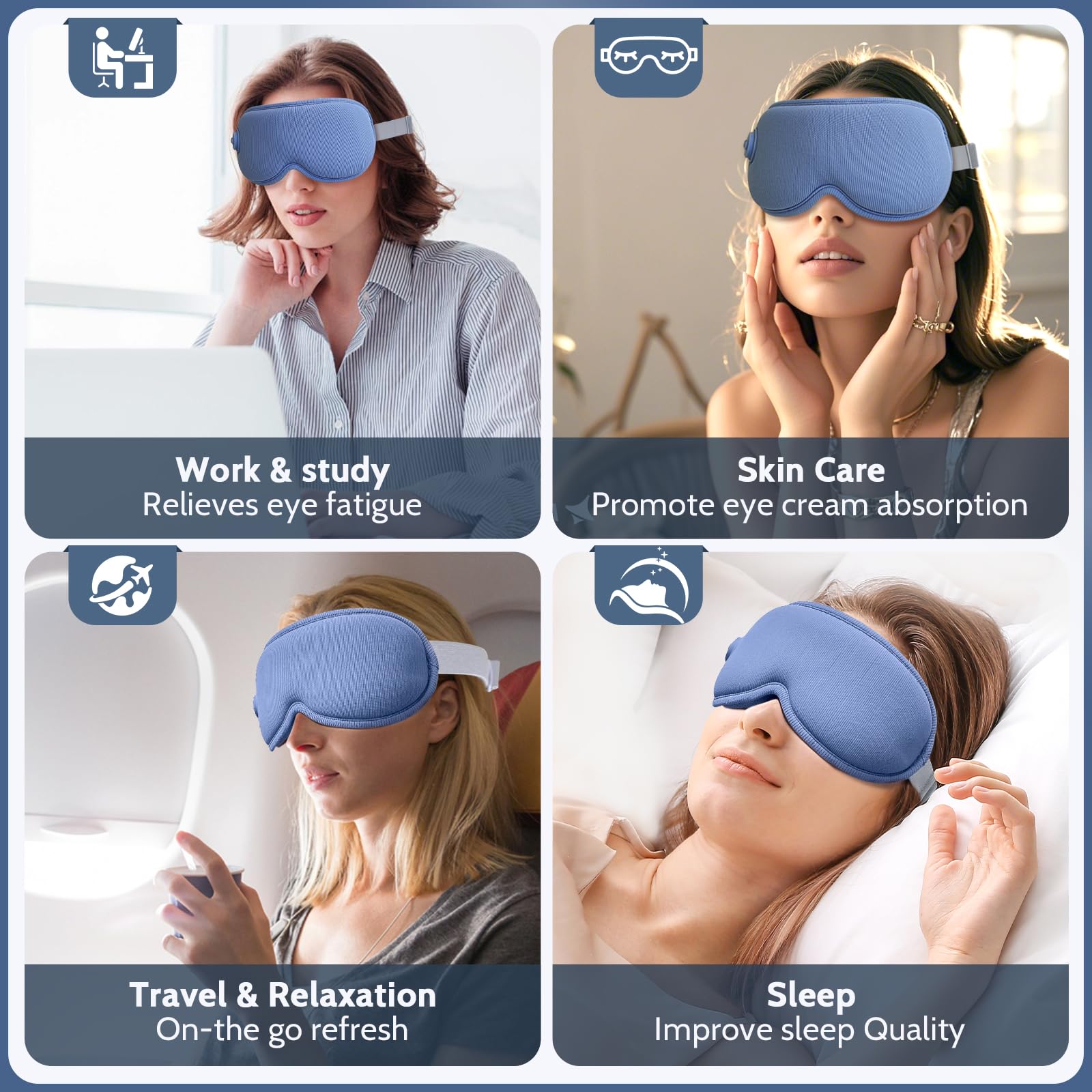 Cadeau pratique Yincook: masque yeux chauffant pour voyages et soirées tardives