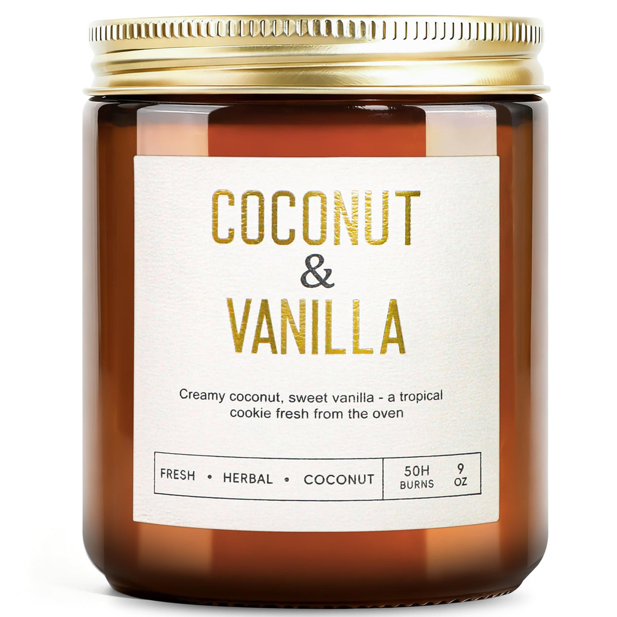 Bougie coco-vanille YINUO LIGHT, parfum durable pour salon.
