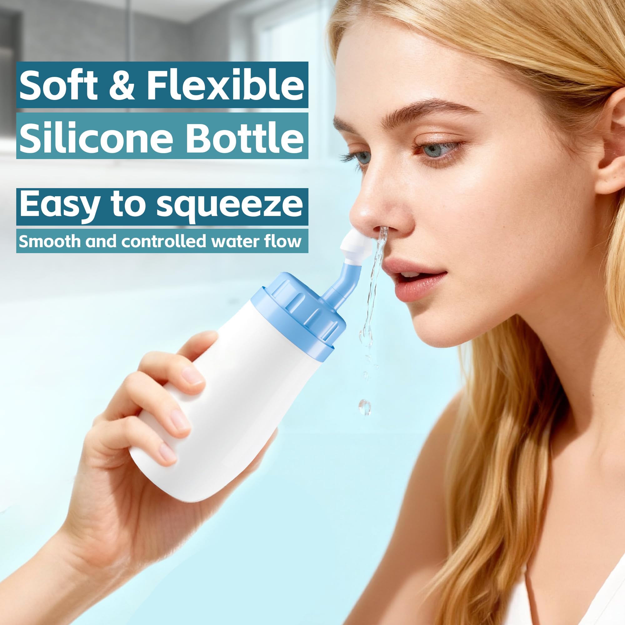Embout silicone de rechange YiyueMed, accessoire pratique pour rinçage nasal.