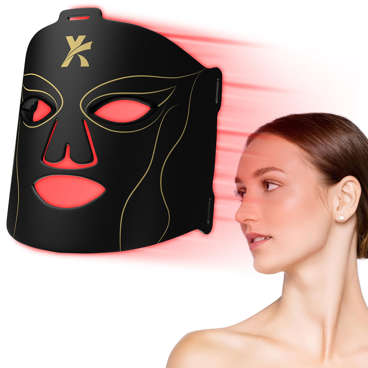 Masque YKeluxon, lumière rouge ciblée pour le visage.