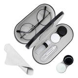 YKuzLx boîte lunettes et lentilles 2 en 1, rangement pratique lors de vos déplacements.