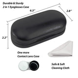 Miroir intégré sur le côté de la boîte pour outils lentilles et lunettes.