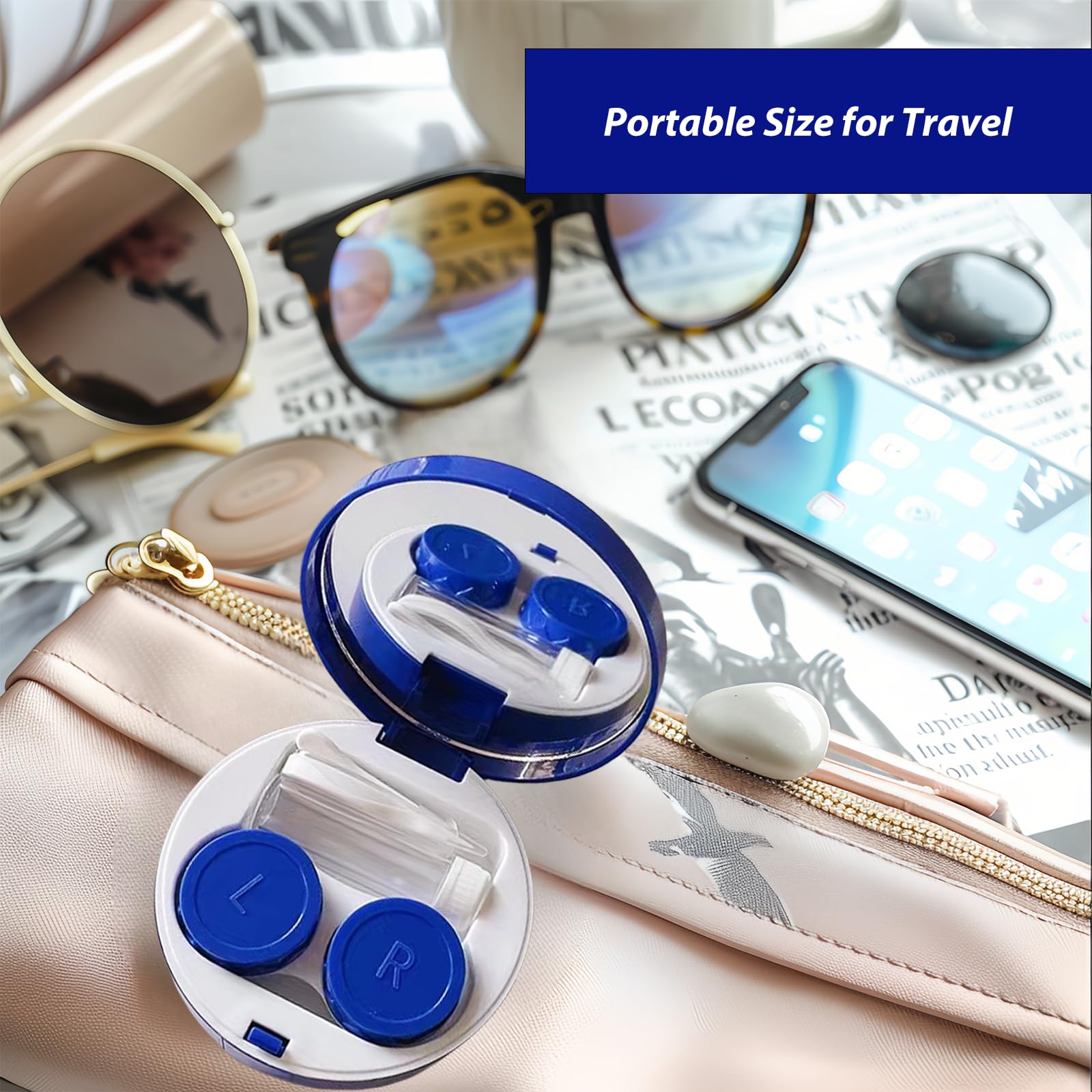 YKuzLx nettoyeur lentilles, kit voyage complet pour propreté.
