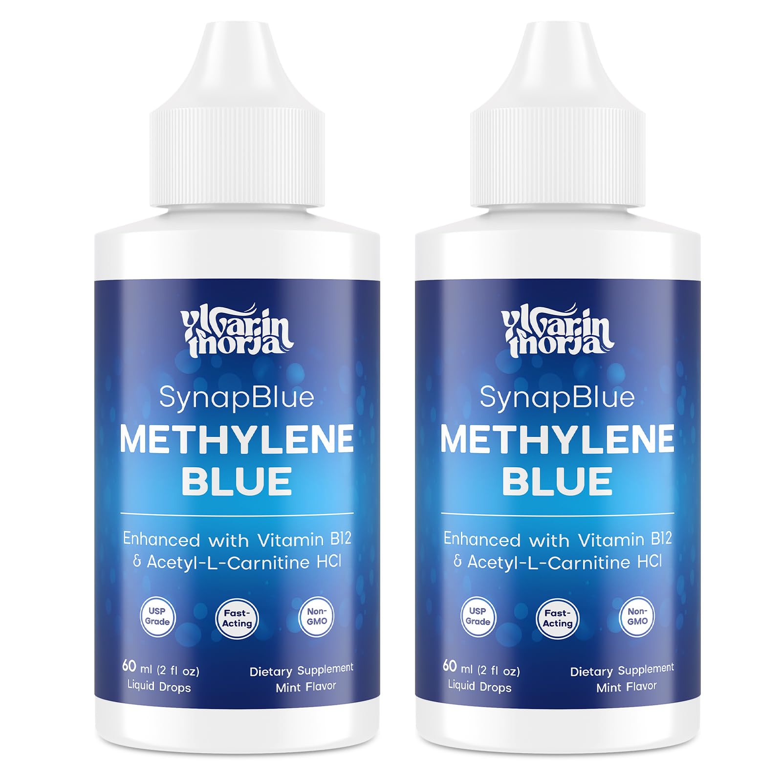 YLVARIN THORIA: bouteilles ambrée et gouttes de méthylène bleu pour une protection optimale