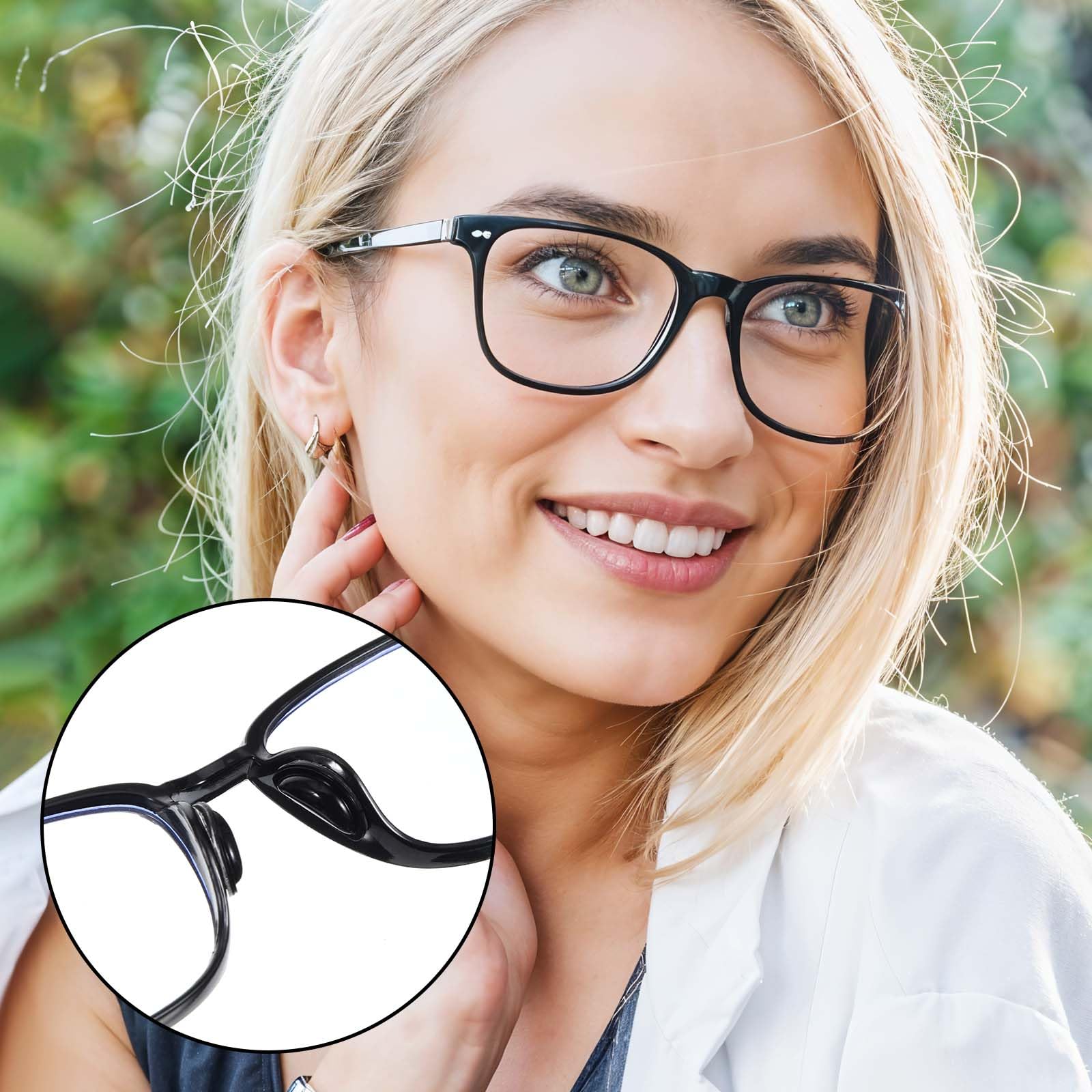 Conception demi-lune pour maintien fiable sur lunettes.