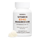 YMINGKJ vitamine D3 K2 5000UI - bouteille: soutien immunitaire potentiel et énergie.