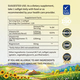 YMINGKJ vitamine D3 K2 - gélules: absorption améliorée avec MCT et magnésium.