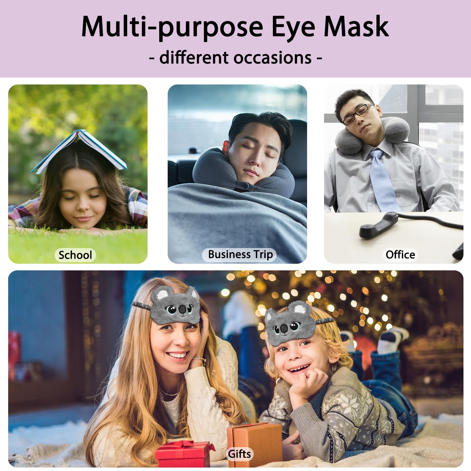 Idée cadeau Ynaize masque Koala gris pour fête ou anniversaire.