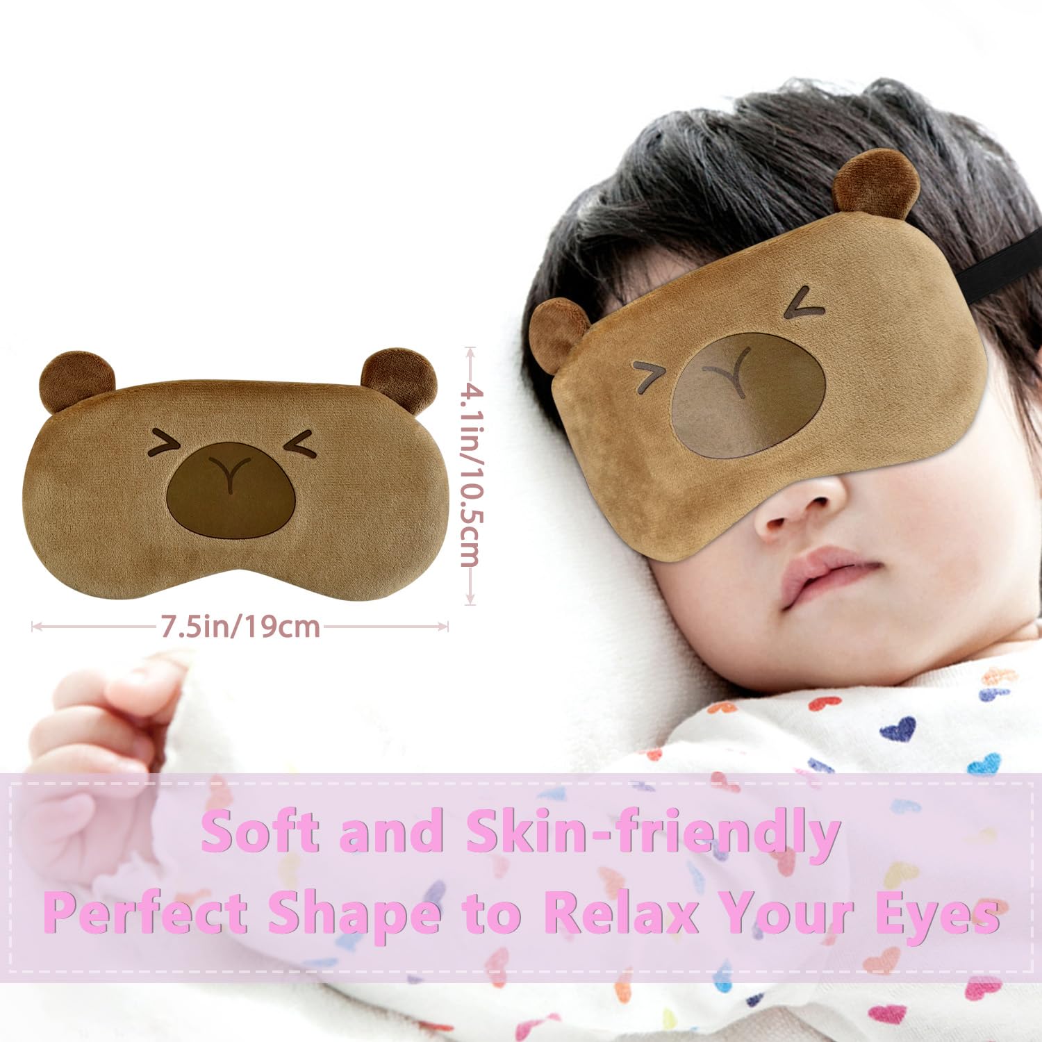 Masque Ynaize taille universelle et bande souple sans tirer les cheveux.