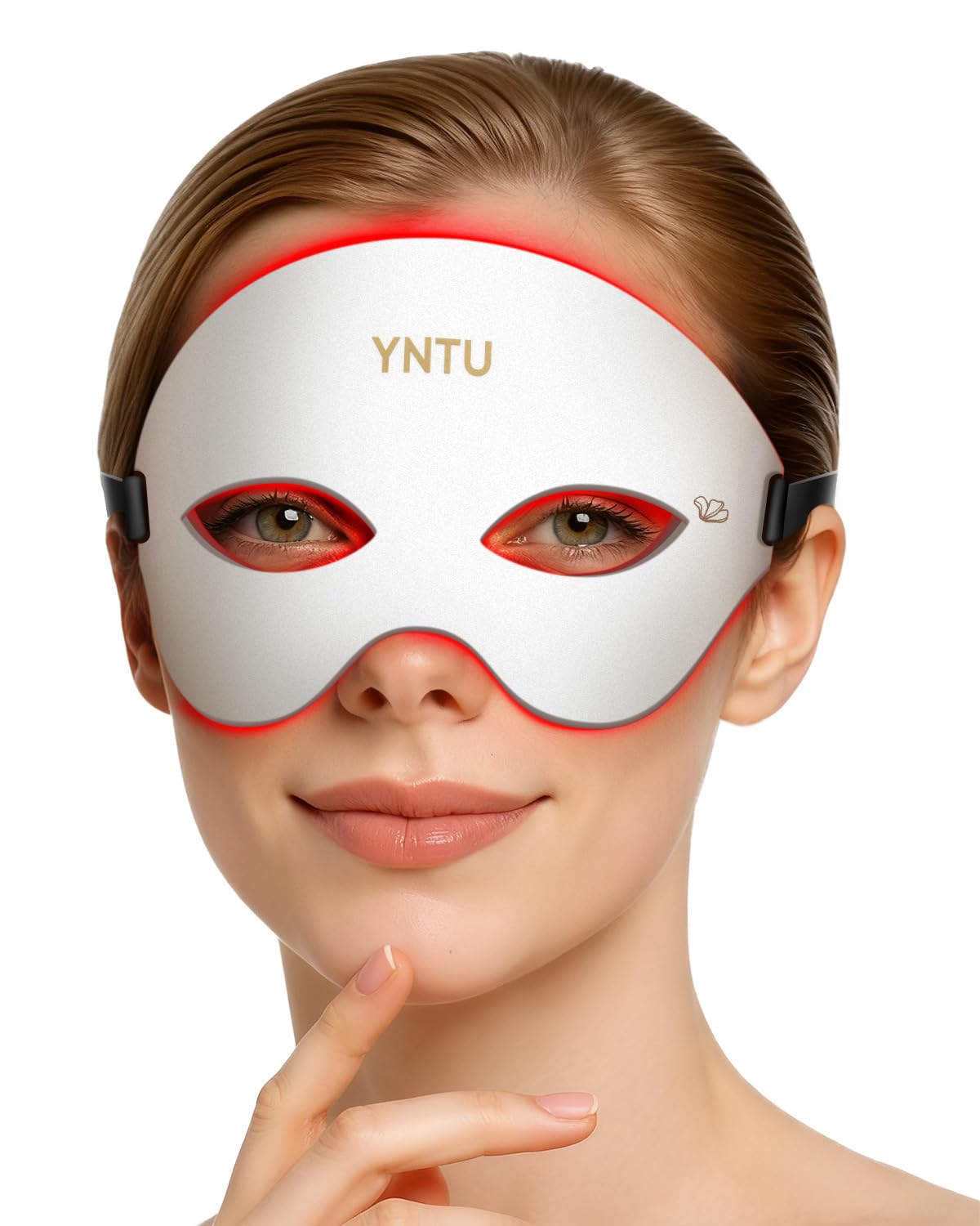 Masque YNTU yeux chauffant rouge en action pour détente oculaire