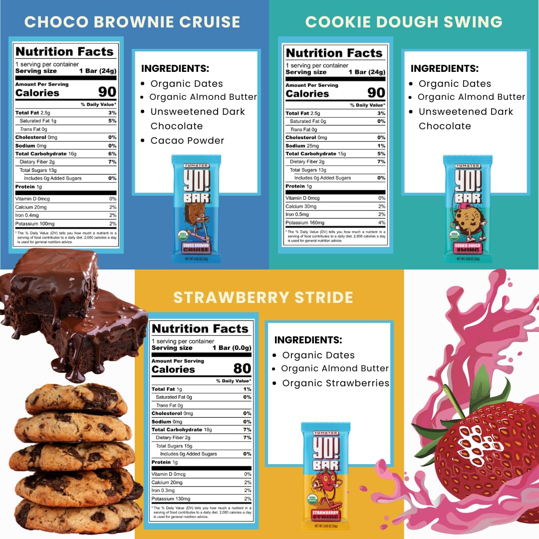 Yo! Bar Bearded Brothers ingredients-bio, ingrédients biologiques pour une collation saine.