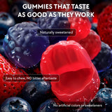 Gommes YoGlobalance Ashwagandha emballage recyclable, soulignant l’aspect durable.
