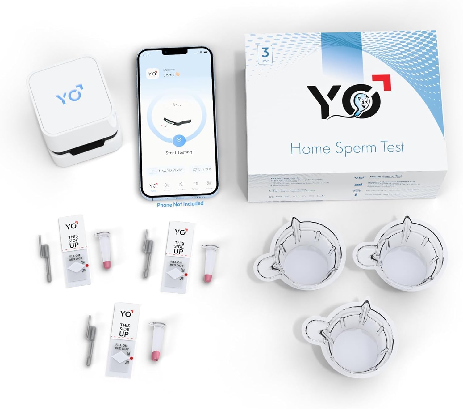 YO Home Sperm Test – vidéo en direct de l'échantillon pour observation