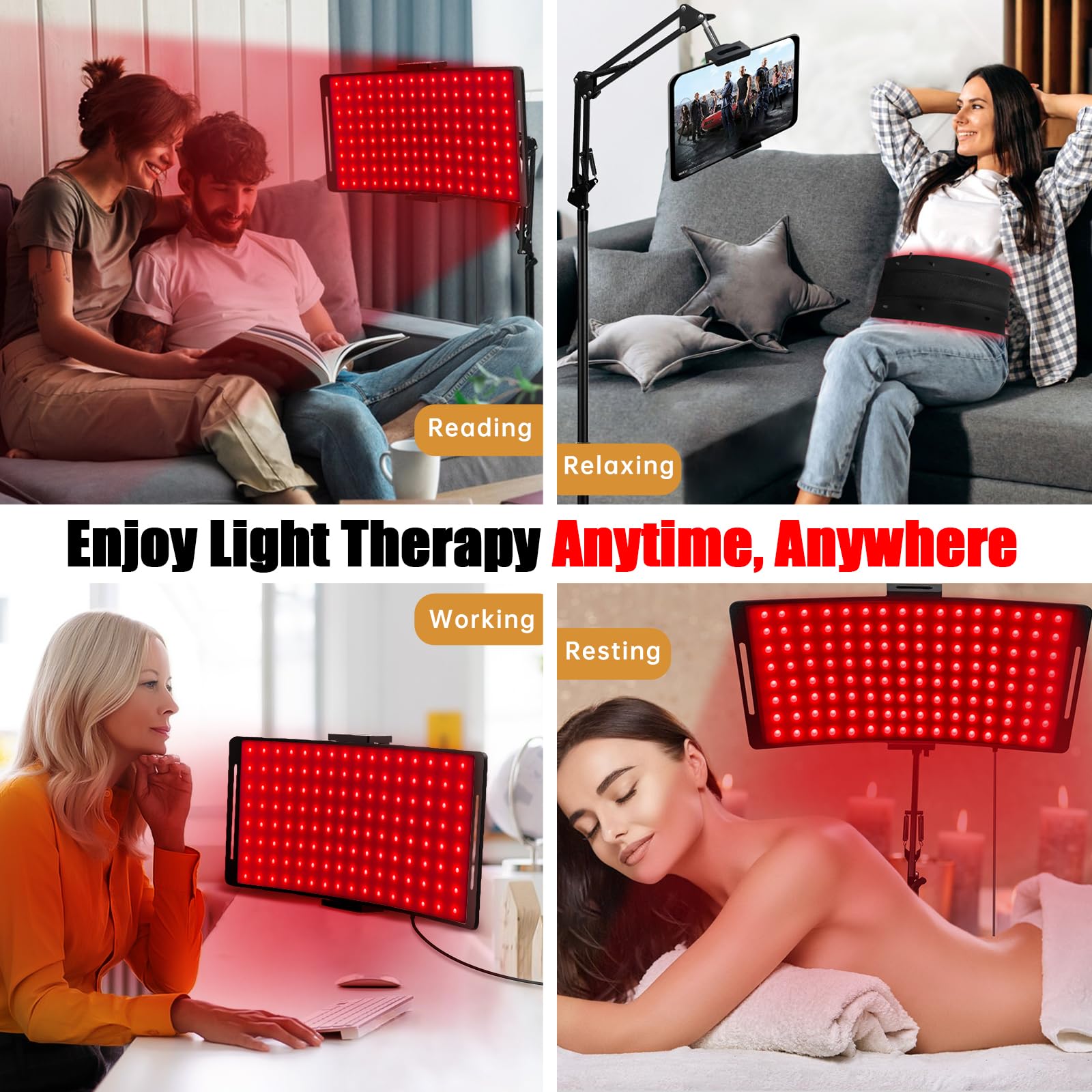 YOEYOU diffusion lumineuse courbée couvre visage et corps confortablement