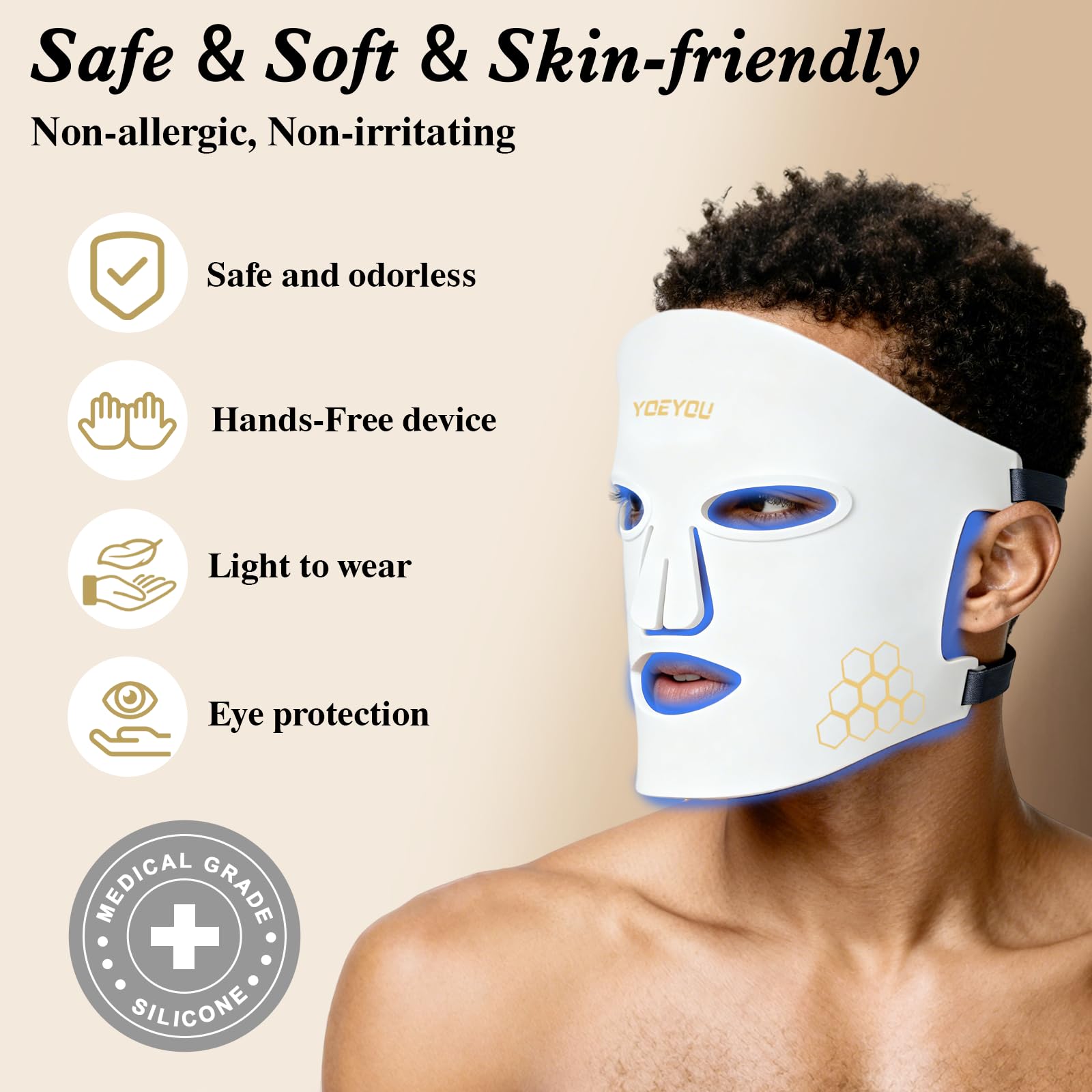 YOEYOU masque pliable et portable, idéal pour voyager