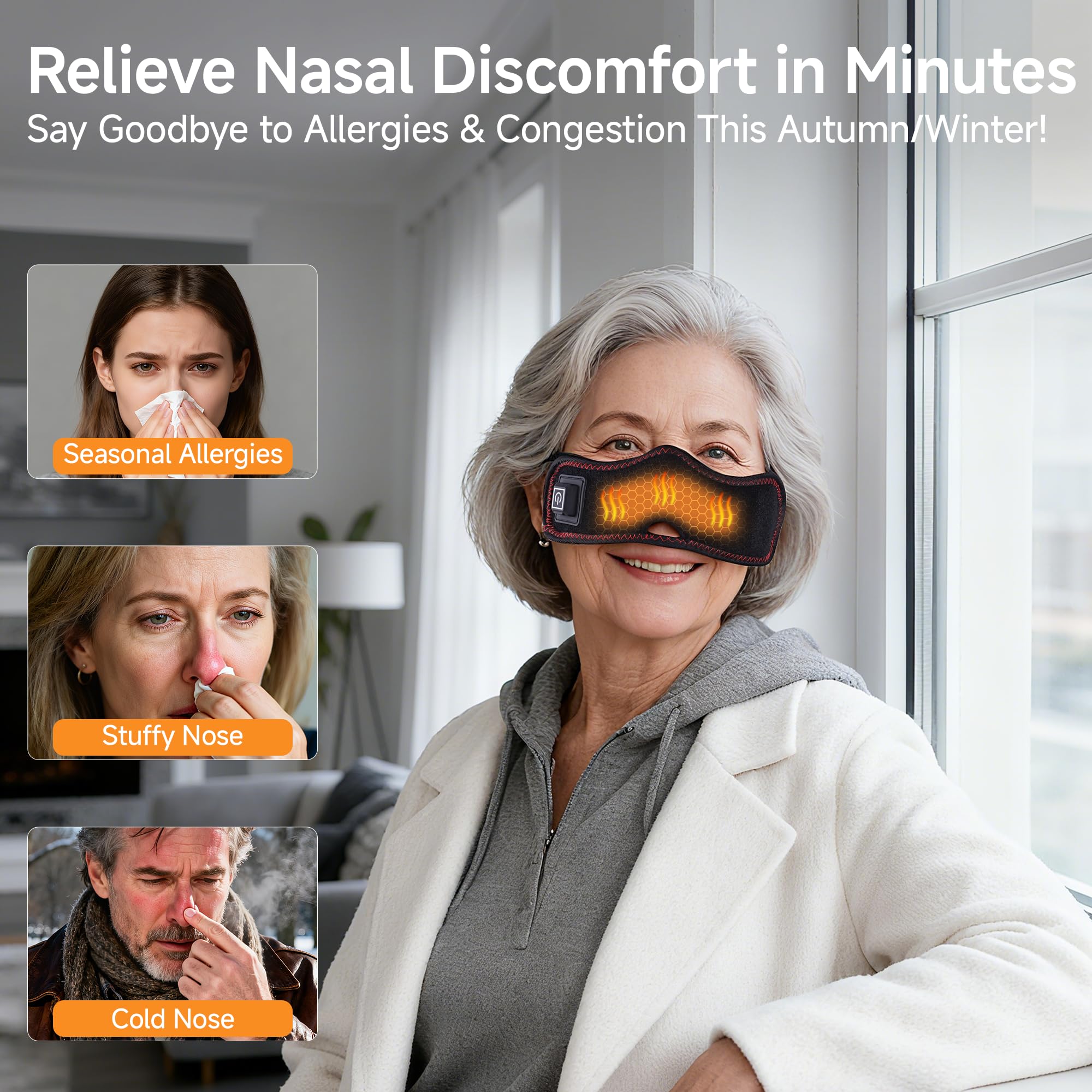 YOEYOU réglages 3 niveaux de chaleur adaptés à votre confort nasal