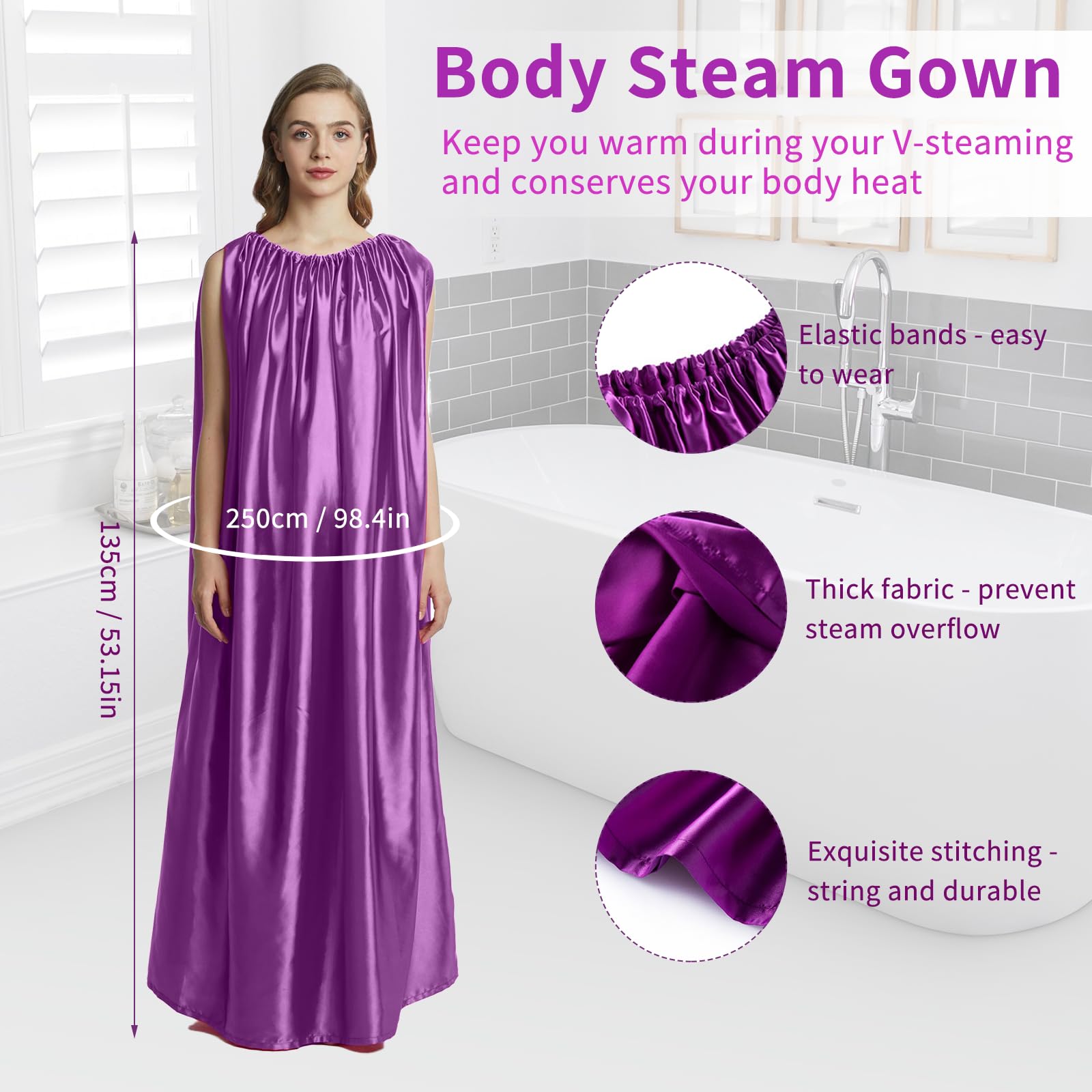 Robe de vapeur Yofuly pour maintenir chaleur et confort pendant la séance