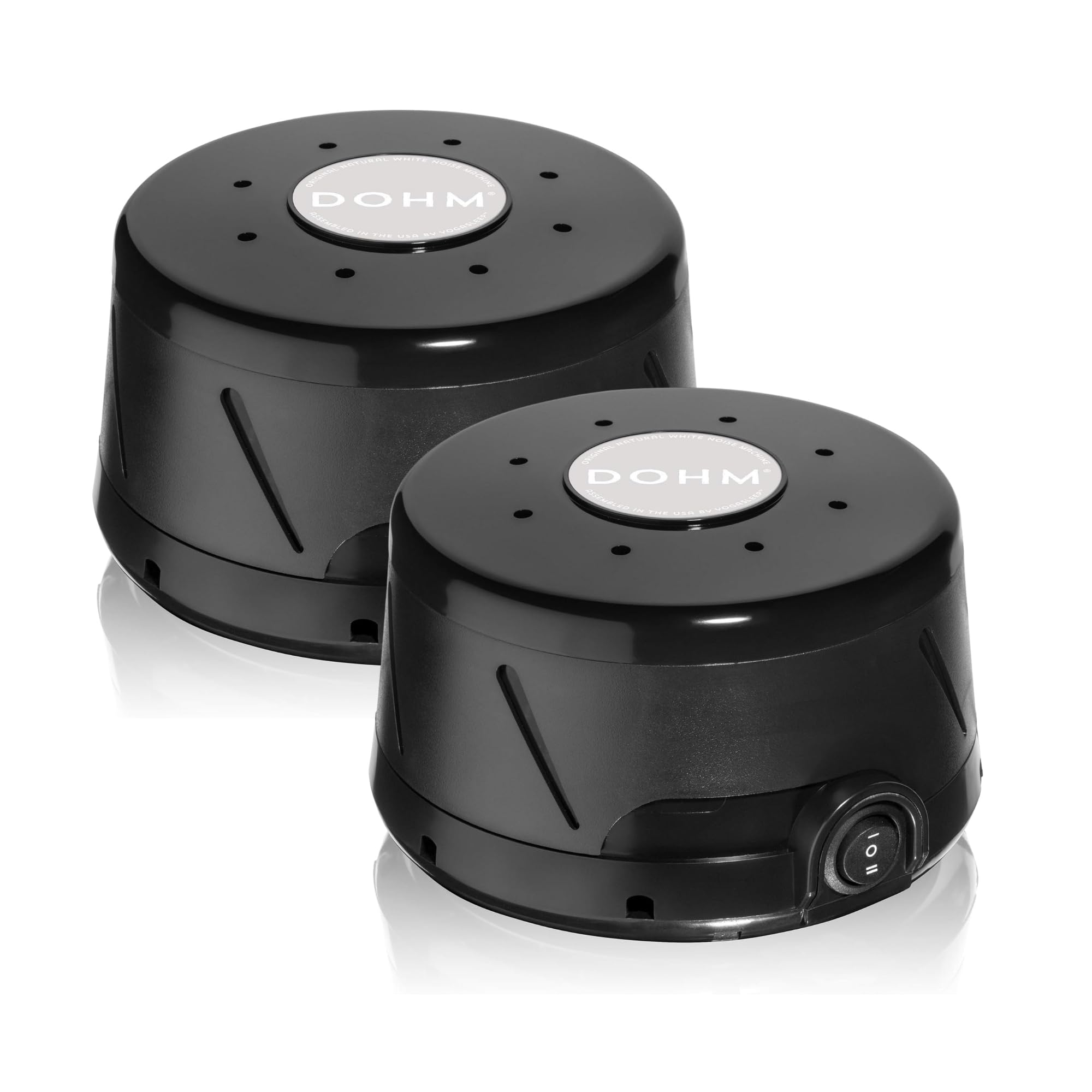 YOGASLEEP Dohm Classic duo noir : deux machines pour masquer les bruits et favoriser le sommeil.
